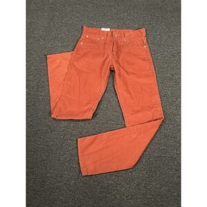 New Levi's 511 Corduroy Pants Men 29x30 Burnt Orange Red Skinny Cotton Stretch